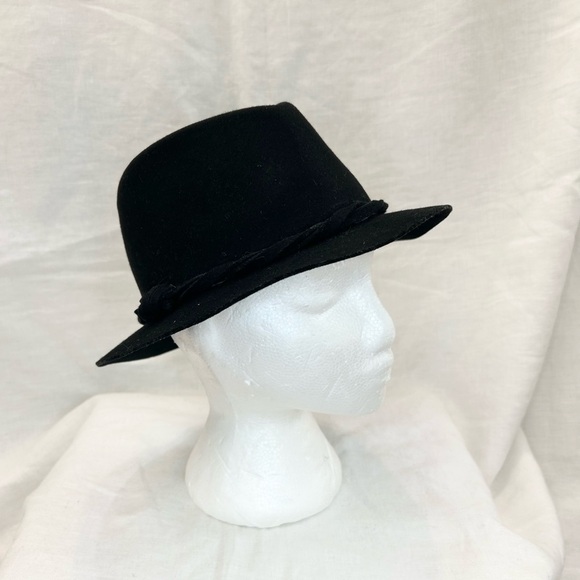 Urban Outfitters Staring at Stars Black Wool Fedora Panama Hat - Picture 8 of 14